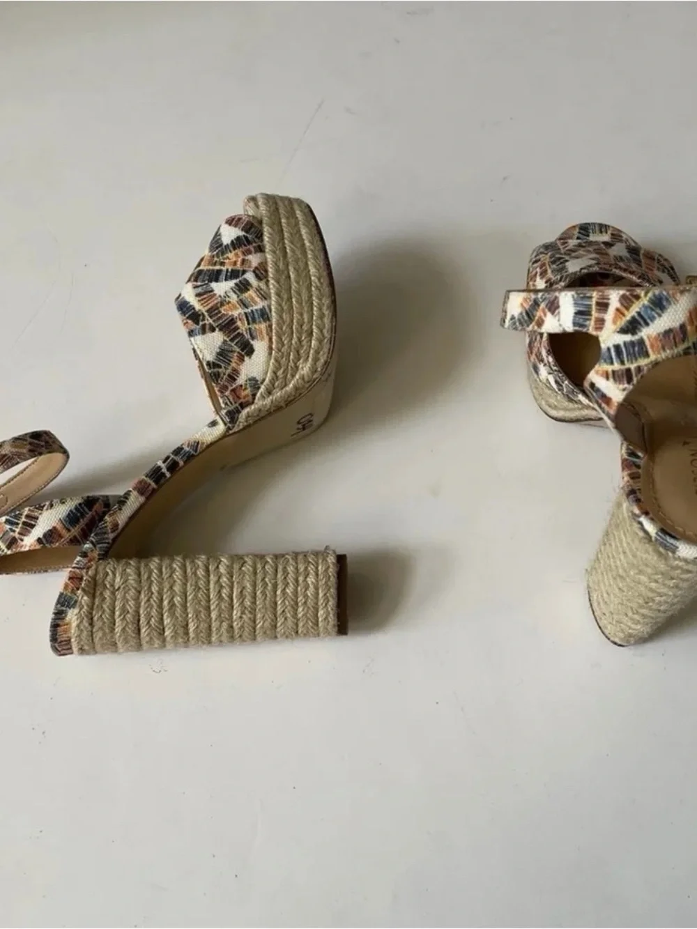 Gibson Latimer Multicolor Printed Espadrille Heels Sandals